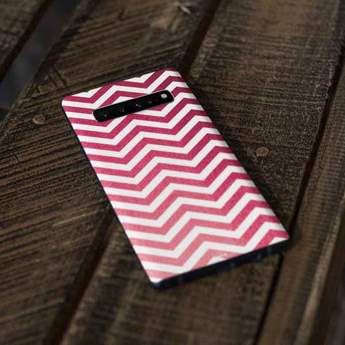 Pink Chevron Galaxy S10 Skin