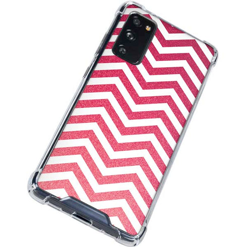 Pink Chevron Galaxy S20 FE Clear Case