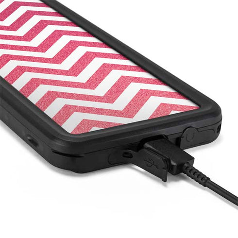 Pink Chevron Galaxy S20 Plus Waterproof Case