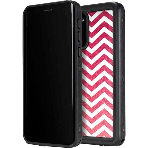 Pink Chevron Galaxy S20 Waterproof Case