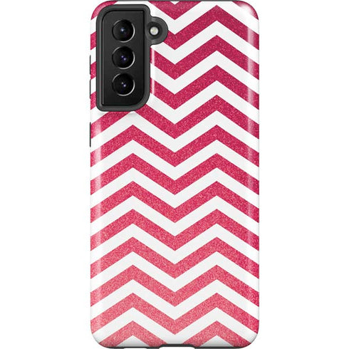 Pink Chevron Galaxy S21 FE Pro Case