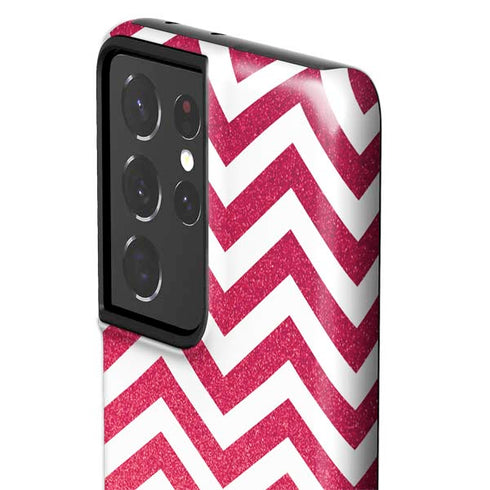 Pink Chevron Galaxy S21 Ultra 5G Pro Case