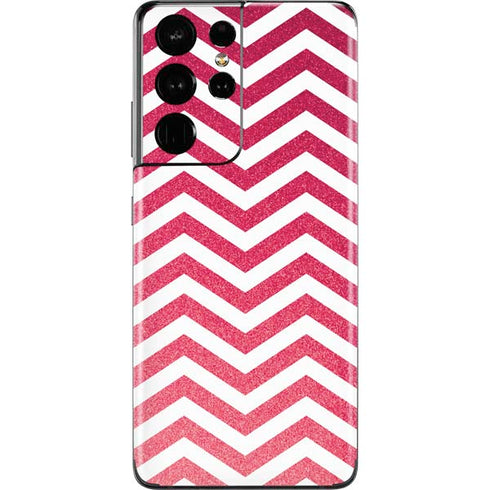 Pink Chevron Galaxy S21 Ultra 5G Skin