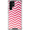 Pink Chevron Galaxy S22 Ultra Clear Case