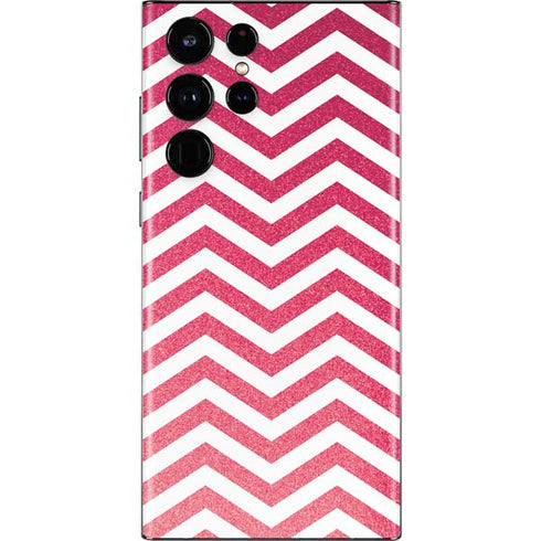 Pink Chevron Galaxy S22 Ultra Skin