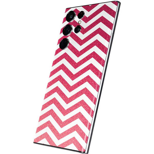 Pink Chevron Galaxy S22 Ultra Skin