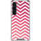 Pink Chevron Galaxy S23 Clear Case