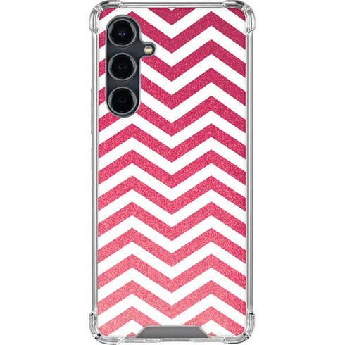 Pink Chevron Galaxy S23 FE Clear Case