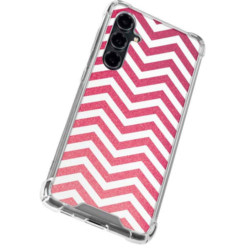 Pink Chevron Galaxy S23 FE Clear Case