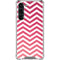 Pink Chevron Galaxy S23 Plus Clear Case