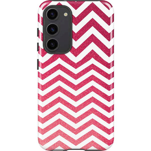 Pink Chevron Galaxy S23 Plus Pro Case