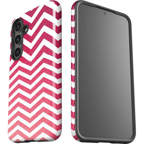 Pink Chevron Galaxy S24 Impact Case