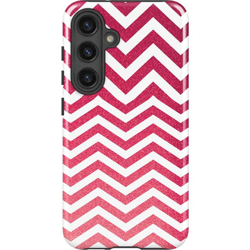Pink Chevron Galaxy S24 Plus Impact Case