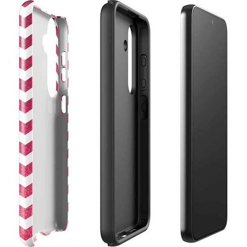 Pink Chevron Galaxy S24 Plus Impact Case