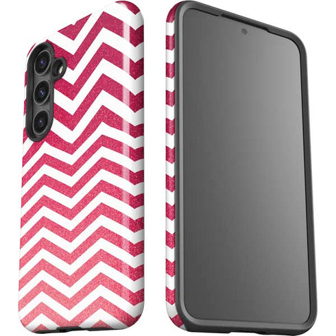 Pink Chevron Galaxy S24 Plus Impact Case