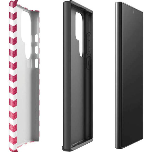 Pink Chevron Galaxy S24 Ultra Impact Case