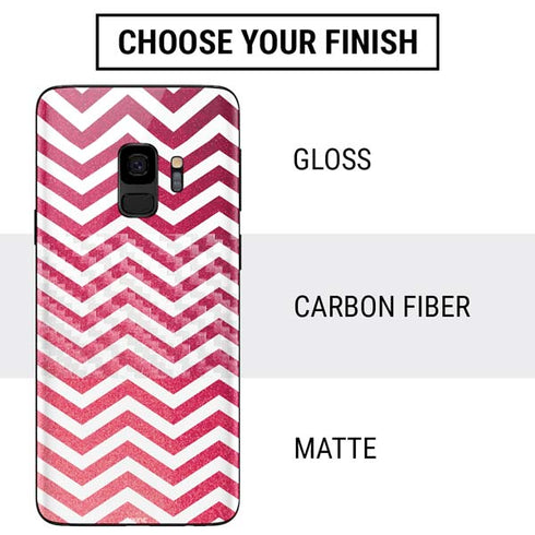 Pink Chevron Galaxy S9 Skin