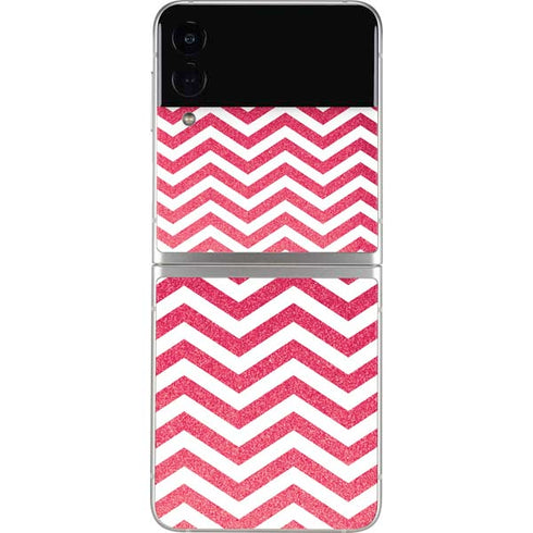 Pink Chevron Galaxy Z Flip3 5G Skin