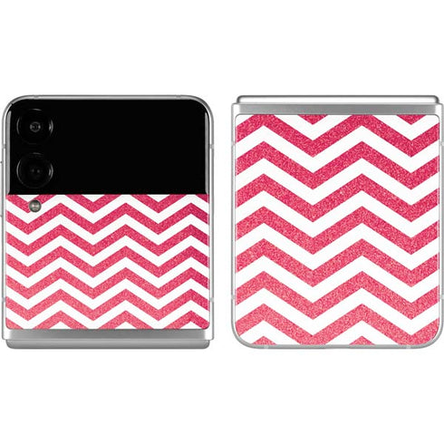 Pink Chevron Galaxy Z Flip4 5G Skin