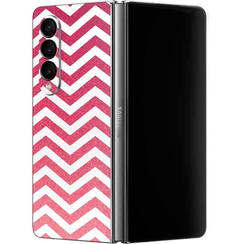 Pink Chevron Galaxy Z Fold4 5G Skin