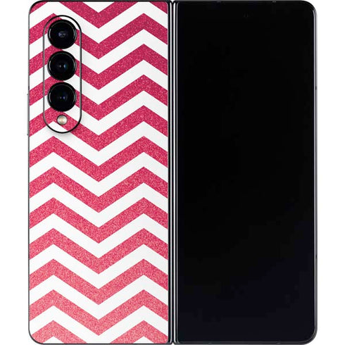 Pink Chevron Galaxy Z Fold4 5G Skin
