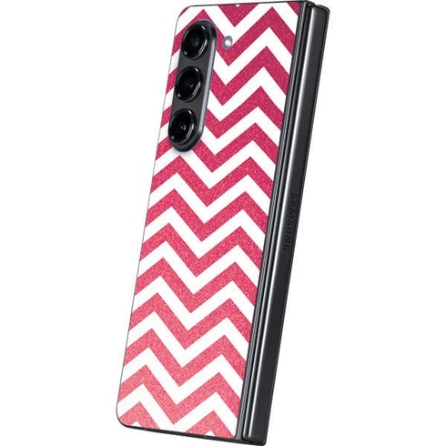 Pink Chevron Galaxy Z Fold5 5G Skin