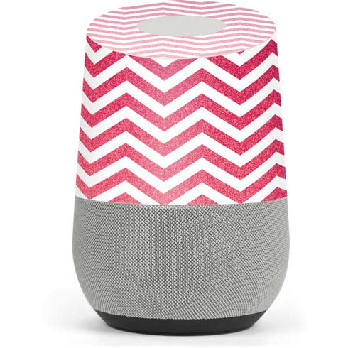 Pink Chevron Google Home Skin