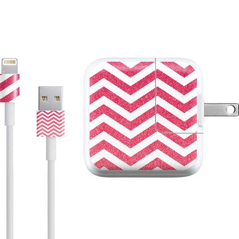 Pink Chevron iPad Charger (10W USB) Skin