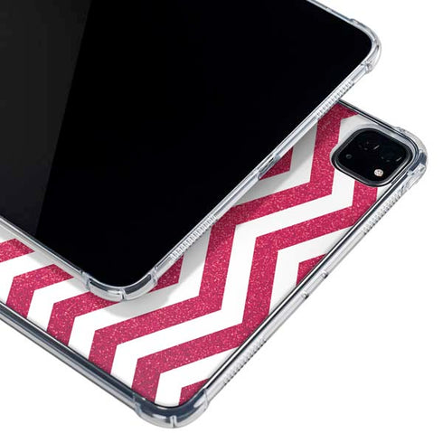 Pink Chevron iPad Pro 12.9in (2020) Clear Case