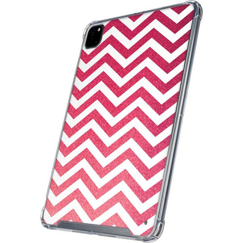 Pink Chevron iPad Pro 12.9in (2020) Clear Case