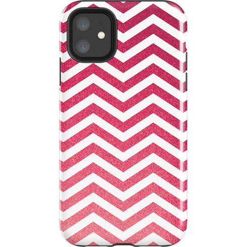 Pink Chevron iPhone 11 Impact Case