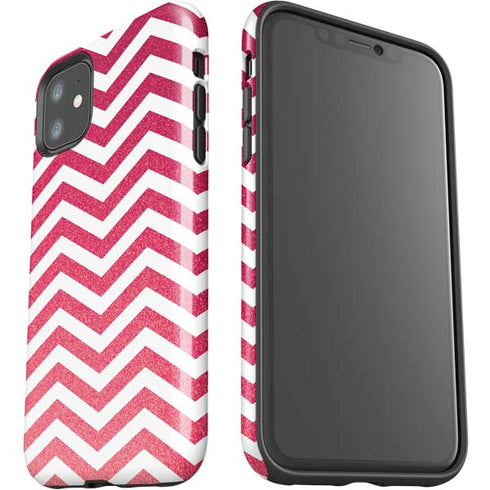 Pink Chevron iPhone 11 Impact Case