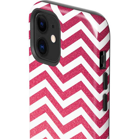 Pink Chevron iPhone 12 Impact Case