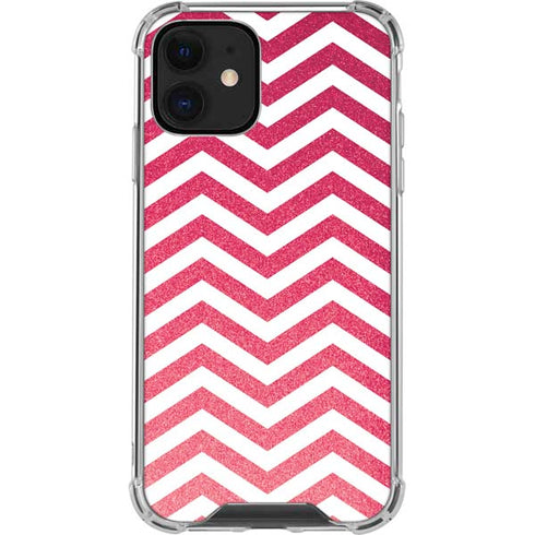 Pink Chevron iPhone 12 Mini Clear Case
