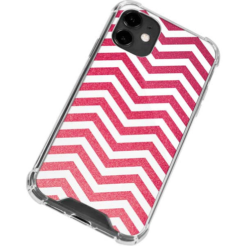 Pink Chevron iPhone 12 Mini Clear Case