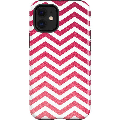 Pink Chevron iPhone 12 Mini Impact Case