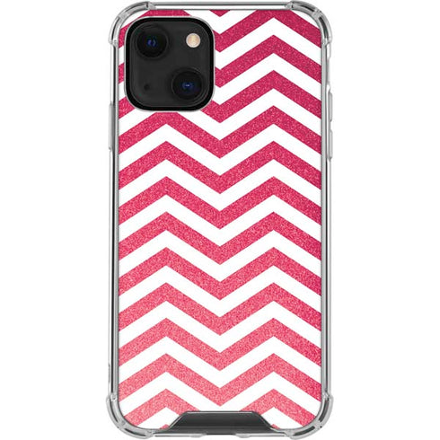 Pink Chevron iPhone 13 Mini Clear Case