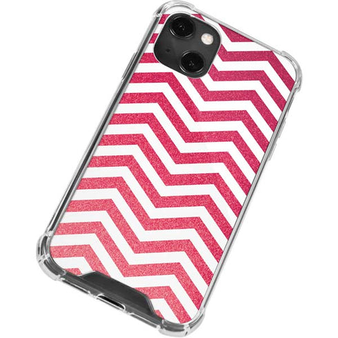 Pink Chevron iPhone 13 Mini Clear Case