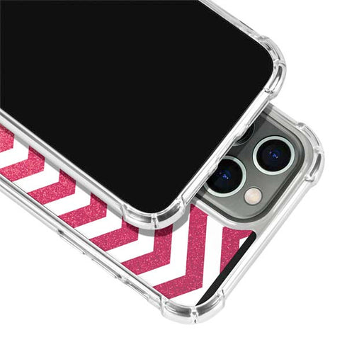 Pink Chevron iPhone 13 Pro Clear Case