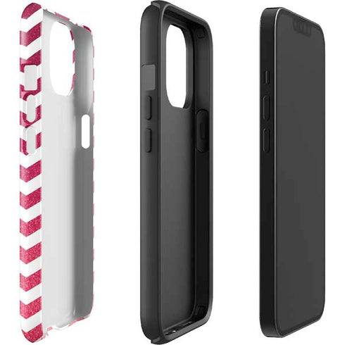 Pink Chevron iPhone 15 Plus Impact Case