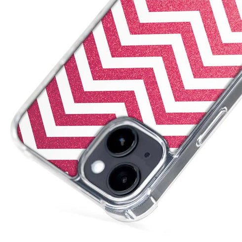Pink Chevron iPhone 15 MagSafe Case