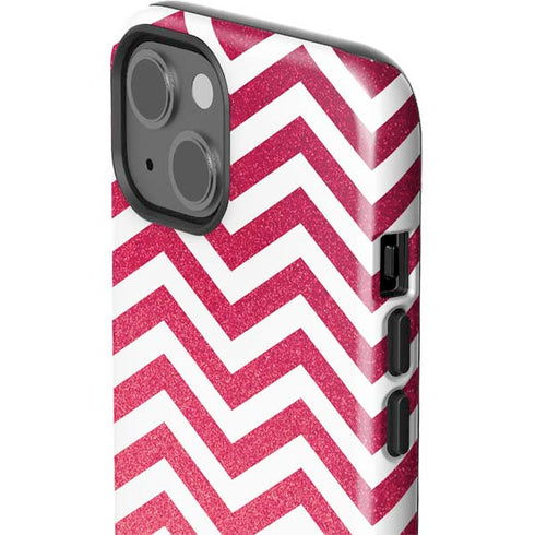 Pink Chevron iPhone 15 Impact Case