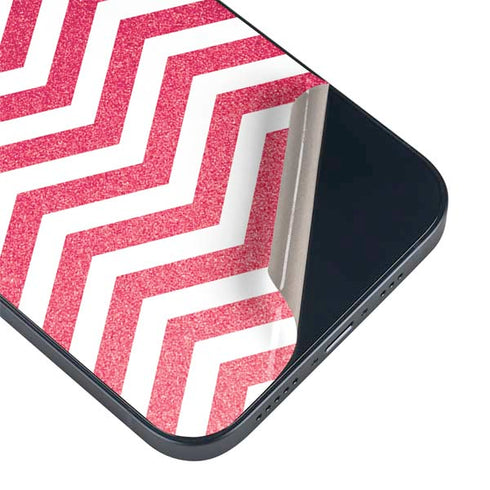 Pink Chevron iPhone 15 Plus Skin