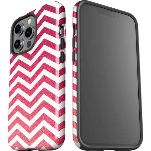 Pink Chevron iPhone 14 Pro Impact Case