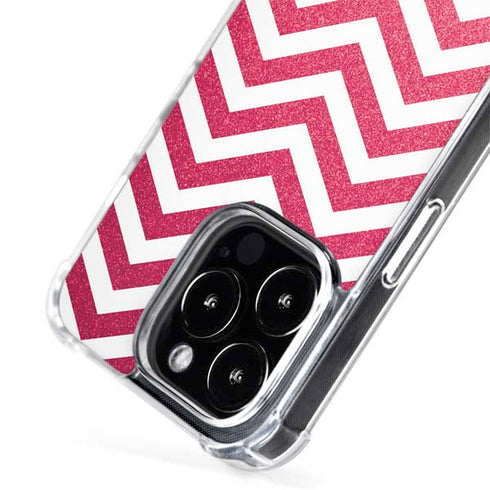 Pink Chevron iPhone 15 Pro MagSafe Case