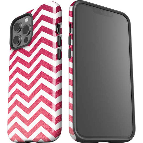Pink Chevron iPhone 15 Pro Max Impact Case