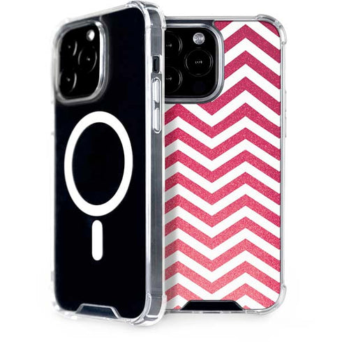 Pink Chevron iPhone 15 Pro Max MagSafe Case