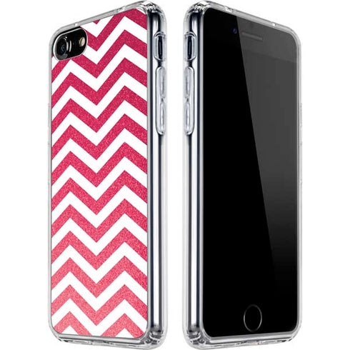 Pink Chevron iPhone SE (2nd & 3rd Gen) Clear Case