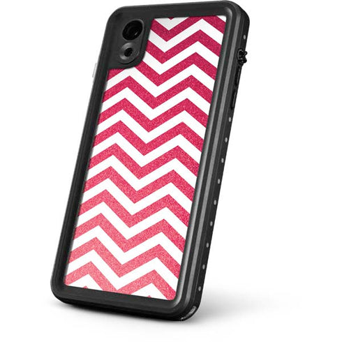 Pink Chevron iPhone XR Waterproof Case