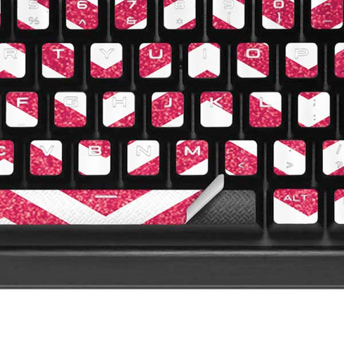 Pink Chevron K95 RGB PLATINUM Mechanical Gaming Keyboard Skin
